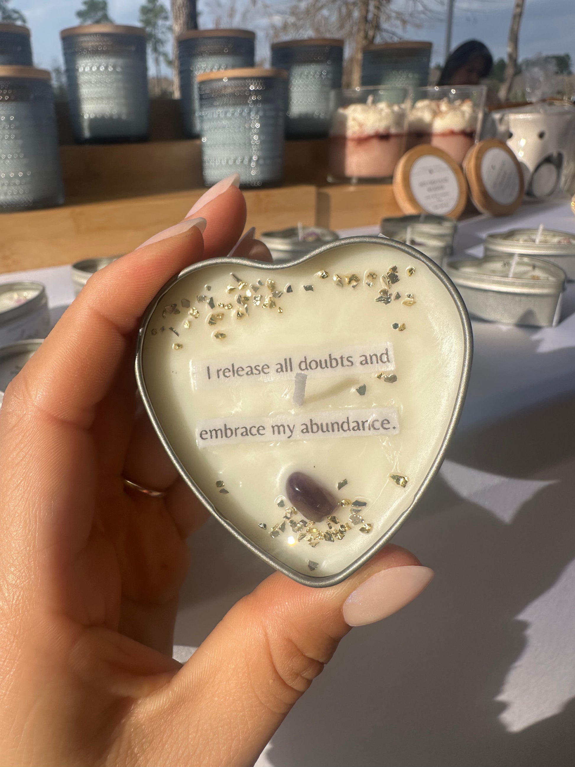 🌟 Mini Affirmation Candle – One-of-a-Kind Messages from the Universe